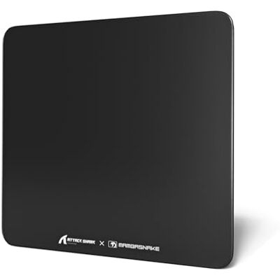MAMBASNAKE x ATTACK SHARK CM05 Glass Hard Gaming Mousepad, Nano Micro-Etched Textuur, Glad Glas Oppervlak, Hoge Accuracy, Fast-Moving, Anti-kras, PU Leer, Antislip Base, Grote Maat (450 × 400 mm) MAMBASNAKE x ATTACK SHARK CM05 Glass Hard Gaming Mousepad, Nano Micro-Etched Textuur, Glad Glas Oppervlak, Hoge Accuracy, Fast-Moving, Anti-kras, PU Leer, Antislip Base, Grote Maat (450 × 400 mm)