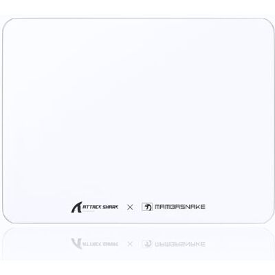 MAMBASNAKE x ATTACK SHARK CM05SE Glass Hard Gaming Mousepad, Nano Micro-Etched Textuur, Glad Glas Oppervlak, Hoge Accuracy, Fast-Moving, Anti-kras, PU Leer, Antislip Base, Klein (410 × 310 mm) MAMBASNAKE x ATTACK SHARK CM05SE Glass Hard Gaming Mousepad, Nano Micro-Etched Textuur, Glad Glas Oppervlak, Hoge Accuracy, Fast-Moving, Anti-kras, PU Leer, Antislip Base, Klein (410 × 310 mm)