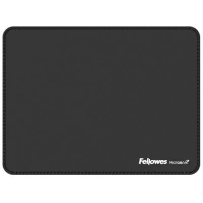 Fellowes Extra grote ergonomische muismat in zwart antislip rubberen basis, duurzame gestikte randen, microban-bescherming, milieuvriendelijk en geoptimaliseerd voor optische muizen en Fellowes Extra grote ergonomische muismat in zwart antislip rubberen basis, duurzame gestikte randen, microban-bescherming, milieuvriendelijk en geoptimaliseerd voor optische muizen en