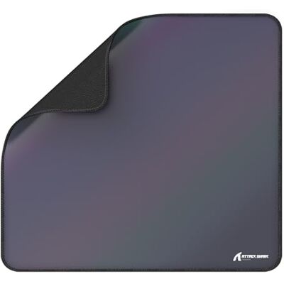 ATTACK SHARK CM03 eSports Gaming-muismat, grote muismat met waterbestendige coating, glad oppervlak met zware textuur, antislip rubberen basis, 450 x 400 x 4 mm, grijs kleurverloop ATTACK SHARK CM03 eSports Gaming-muismat, grote muismat met waterbestendige coating, glad oppervlak met zware textuur, antislip rubberen basis, 450 x 400 x 4 mm, grijs kleurverloop