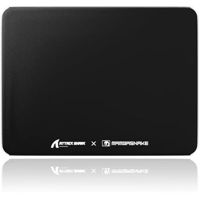 MAMBASNAKE x ATTACK SHARK CM05SE Glass Hard Gaming Mousepad, Nano Micro-Etched Textuur, Glad Glas Oppervlak, Hoge Accuracy, Fast-Moving, Anti-kras, PU Leer, Antislip Base, Klein (410 × 310 mm) MAMBASNAKE x ATTACK SHARK CM05SE Glass Hard Gaming Mousepad, Nano Micro-Etched Textuur, Glad Glas Oppervlak, Hoge Accuracy, Fast-Moving, Anti-kras, PU Leer, Antislip Base, Klein (410 × 310 mm)