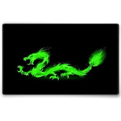 Silent Monsters Muismat L 36 x 25 cm, muis pad, vuurdraak patroon, stoffen muismat, antislip, stil, videogame, kantoor, thuiskantoor, wasbaar, oprolbaar, genaaid Silent Monsters Muismat L 36 x 25 cm, muis pad, vuurdraak patroon, stoffen muismat, antislip, stil, videogame, kantoor, thuiskantoor, wasbaar, oprolbaar, genaaid