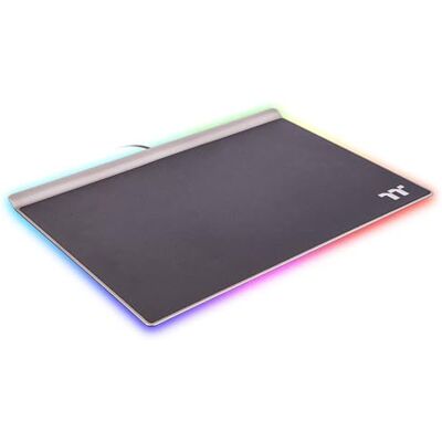 Thermaltake Zilver MP1 RGB muismat gaming muismat, zwart, titanium Thermaltake Zilver MP1 RGB muismat gaming muismat, zwart, titanium