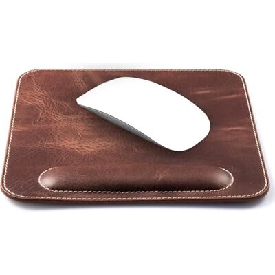 Londo Muismat van echt leer met polssteun, ergonomisch, comfortabel, muismat (bruin) Londo Muismat van echt leer met polssteun, ergonomisch, comfortabel, muismat (bruin)