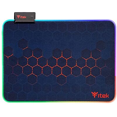 Itek ITMPE1RGBL, E1 Gaming muismat, RGB, L 350 x 250 x 3 mm, wasbaar, antislip, premium materialen, RGB-verlichting met 12 modi zwart rood Itek ITMPE1RGBL, E1 Gaming muismat, RGB, L 350 x 250 x 3 mm, wasbaar, antislip, premium materialen, RGB-verlichting met 12 modi zwart rood