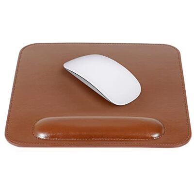 Londo Leder Mousepad met Polssteun, Lichtbruin Londo Leder Mousepad met Polssteun, Lichtbruin
