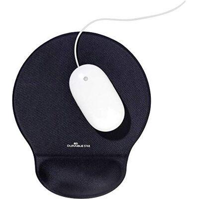 Durable 574858 Ergotop muismat, ergonomisch, met gel, comfort, polssteun, 23 x 26 cm, textielcoating, zwart Durable 574858 Ergotop muismat, ergonomisch, met gel, comfort, polssteun, 23 x 26 cm, textielcoating, zwart