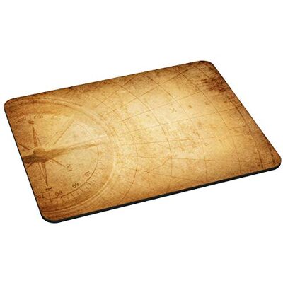 PEDEA Gaming- en bureaumuismat 220 x 180 mm met genaaide randen en antislip onderkant, kompas PEDEA Gaming- en bureaumuismat 220 x 180 mm met genaaide randen en antislip onderkant, kompas