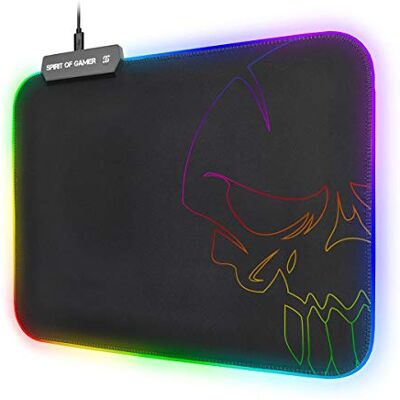 Spirit Of Gamer Muismat RGB Medium Heldere LED-achtergrondverlichting 10 modi + RGB-kleuren Comfortabele textuur Antislip onderkant Optische/Laser Muiscompatibiliteit PS4 / Xbox One/PC Spirit Of Gamer Muismat RGB Medium Heldere LED-achtergrondverlichting 10 modi + RGB-kleuren Comfortabele textuur Antislip onderkant Optische/Laser Muiscompatibiliteit PS4 / Xbox One/PC