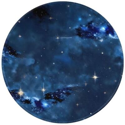 MyPiky Blauwe Galaxy Print Muismat Antislip Rubber Ronde Muis Desktop Bureauonderlegger, 17,9 x 21,9 cm voor Gaming Desktop Computer MyPiky Blauwe Galaxy Print Muismat Antislip Rubber Ronde Muis Desktop Bureauonderlegger, 17,9 x 21,9 cm voor Gaming Desktop Computer