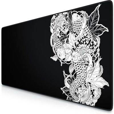 CSL-Computer TITANWOLF Speed Gaming muismat XXL zwart 900 x 400 mm XXL muismat grote bureauonderlegger verbetert precisie en snelheid Koi Tattoo 3 CSL-Computer TITANWOLF Speed Gaming muismat XXL zwart 900 x 400 mm XXL muismat grote bureauonderlegger verbetert precisie en snelheid Koi Tattoo 3