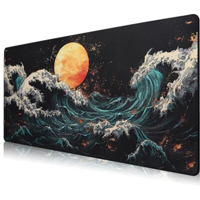 HIHUHEN Gaming muismat 890 x 400 x 4 mm XXL Groot formaat Verbeterde precisie en snelheid (89 x 40 cm Richu) HIHUHEN Gaming muismat 890 x 400 x 4 mm XXL Groot formaat Verbeterde precisie en snelheid (89 x 40 cm Richu)