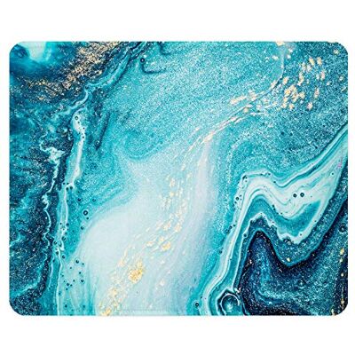 ITNRSIIET Gaming muismat met gestikte randen, hoogwaardige textuur, antislip rubberen basis, voor laptop, computer en pc, 260 x 210 mm, marmer blauw goud ITNRSIIET Gaming muismat met gestikte randen, hoogwaardige textuur, antislip rubberen basis, voor laptop, computer en pc, 260 x 210 mm, marmer blauw goud