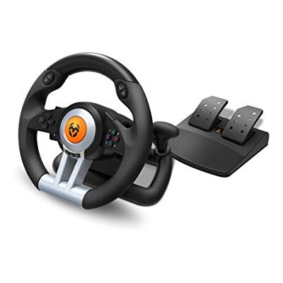 KROM Gaming Stuurwiel en pedalen K-WHEEL -NXKWHL- Multiplatform, Schakelhendel en stuurwielnokken, trillingseffect, compatibele pc, PS3, PS4 en XBOX, zwart KROM Gaming Stuurwiel en pedalen K-WHEEL -NXKWHL- Multiplatform, Schakelhendel en stuurwielnokken, trillingseffect, compatibele pc, PS3, PS4 en XBOX, zwart