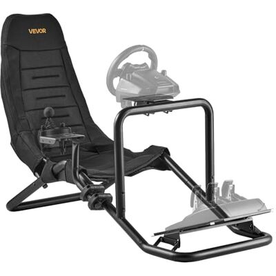 VEVOR Racestuurhouder met geïntegreerde simulator, compatibel met Logitech G25, G27, G29, G920, G923, Thrustmaster T300RS, TX F458, T500RS, T3PA-PRO (F1/GT) en CSR-pedalen, zwart VEVOR Racestuurhouder met geïntegreerde simulator, compatibel met Logitech G25, G27, G29, G920, G923, Thrustmaster T300RS, TX F458, T500RS, T3PA-PRO (F1/GT) en CSR-pedalen, zwart