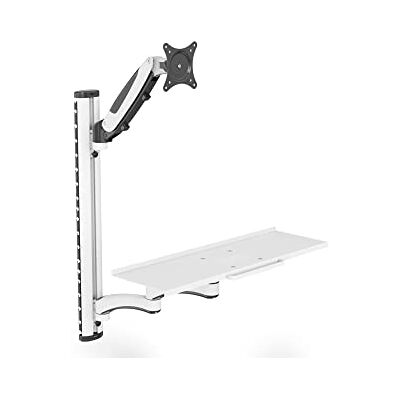 Digitus Sta/zittend werkstation Monitor- en tablethouder Wandmontage 1x gasveer 1x dubbele scharnierarm 1 scherm tot 27 inch VESA 75x75, 100x100 Zwart Digitus Sta/zittend werkstation Monitor- en tablethouder Wandmontage 1x gasveer 1x dubbele scharnierarm 1 scherm tot 27 inch VESA 75x75, 100x100 Zwart