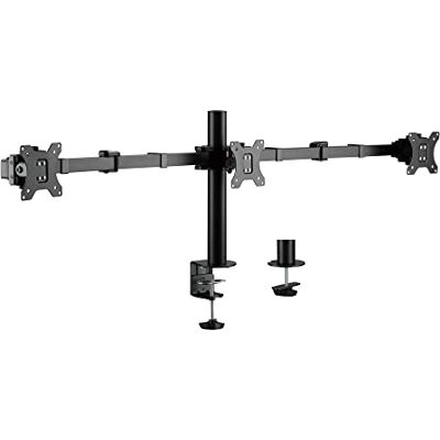 Logilink BP0107 Monitorhouder voor 3 posities, 17-27 inch, verstelbare armlengte, zwart Logilink BP0107 Monitorhouder voor 3 posities, 17-27 inch, verstelbare armlengte, zwart