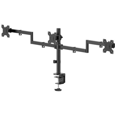 Hama Support de moniteur 3 moniteurs, réglable en hauteur, pivotant/inclinable, 13" 27 Hama Support de moniteur 3 moniteurs, réglable en hauteur, pivotant/inclinable, 13" 27