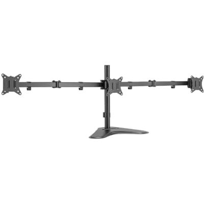 Logilink Aluminium monitorstandaard voor 3 monitoren (17-27"), armlengte: elk 658 mm, met smartphonehouder Logilink Aluminium monitorstandaard voor 3 monitoren (17-27"), armlengte: elk 658 mm, met smartphonehouder