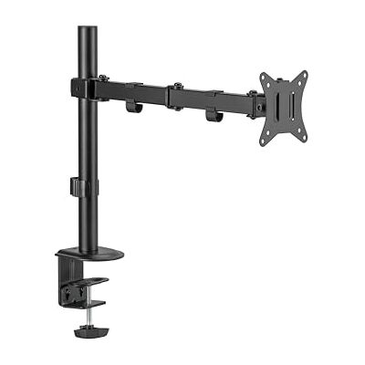 PureMounts Monitorhouder voor 1 scherm, 17 tot 32 inch, in hoogte verstelbaar, kantelbaar van +45°/-45°, draaibaar met 90°/-90° draaibare arm, VESA 100, tafelstandaard, zwart PureMounts Monitorhouder voor 1 scherm, 17 tot 32 inch, in hoogte verstelbaar, kantelbaar van +45°/-45°, draaibaar met 90°/-90° draaibare arm, VESA 100, tafelstandaard, zwart