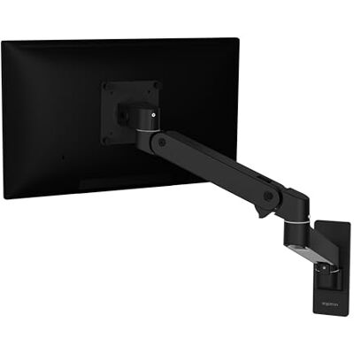 Ergotron LX Pro Premium enkele arm voor enkele monitor, VESA wandhouder voor schermen tot 34 inch, 4 tot 10 kg mat zwart Ergotron LX Pro Premium enkele arm voor enkele monitor, VESA wandhouder voor schermen tot 34 inch, 4 tot 10 kg mat zwart