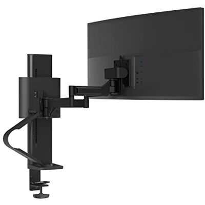 Ergotron Trace™ Enkele monitorarm, VESA bureauhouder voor schermen tot 38 inch, 2,9 tot 9,8 kg mat zwart Ergotron Trace™ Enkele monitorarm, VESA bureauhouder voor schermen tot 38 inch, 2,9 tot 9,8 kg mat zwart