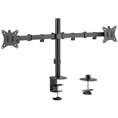 Logilink Aluminium monitorstandaard voor 2 schermen (17-32 inch), armlengte: elk 376 mm Logilink Aluminium monitorstandaard voor 2 schermen (17-32 inch), armlengte: elk 376 mm