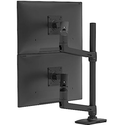 Ergotron LX-arm met twee monitoren: verticale standaard, voor 2 monitoren tot 40 inch, elk 3,2 10 kg, VESA hoge mast, mat zwart. (45-509-224) Ergotron LX-arm met twee monitoren: verticale standaard, voor 2 monitoren tot 40 inch, elk 3,2 10 kg, VESA hoge mast, mat zwart. (45-509-224)
