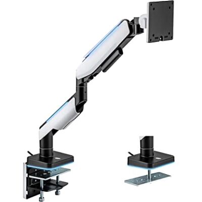 Logilink Monitorhouder van 17 tot 49 inch met gasveer, montage door tafelklem of tafelgat, draagvermogen tot 20 kg, ontworpen voor spelers met geïntegreerd lichteffect Logilink Monitorhouder van 17 tot 49 inch met gasveer, montage door tafelklem of tafelgat, draagvermogen tot 20 kg, ontworpen voor spelers met geïntegreerd lichteffect
