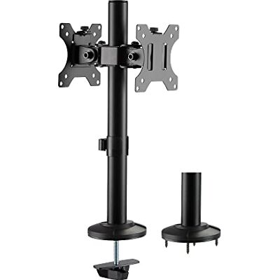 Logilink BP0109 Dubbele monitorstandaard voor 17-32 inch (17-32 inch), staal, plat, gebogen, max. 8 kg, zwart Logilink BP0109 Dubbele monitorstandaard voor 17-32 inch (17-32 inch), staal, plat, gebogen, max. 8 kg, zwart