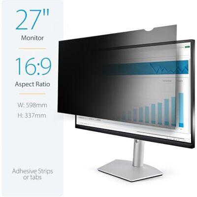 StarTech .com PRIVSCNMON27 Privacyfilter voor monitor, universeel, 68,6 cm (27 inch), mat of glanzend StarTech .com PRIVSCNMON27 Privacyfilter voor monitor, universeel, 68,6 cm (27 inch), mat of glanzend