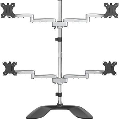 StarTech .com PC-monitorstandaard met 4 displays, scharnierhouder van staal en aluminium, voor vier monitoren tot 27 inch (ARMQUADSS) StarTech .com PC-monitorstandaard met 4 displays, scharnierhouder van staal en aluminium, voor vier monitoren tot 27 inch (ARMQUADSS)