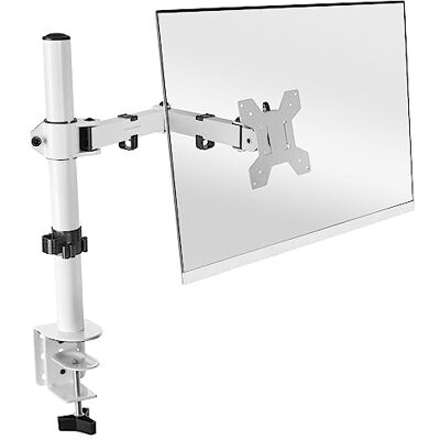 Mars Gaming MARM1 wit, monitorhouder met arm voor schermen tot 32 inch, scharnierend en in hoogte verstelbaar, robuust frame, compatibel met VESA75 en VESA100 Mars Gaming MARM1 wit, monitorhouder met arm voor schermen tot 32 inch, scharnierend en in hoogte verstelbaar, robuust frame, compatibel met VESA75 en VESA100