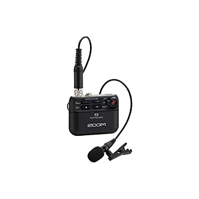 Zoom F2 Veldrecorder met stropdasmicrofoon 32-bit float opname zonder verzadiging voor podcasts, interviews, film en video EU-versie zwart Zoom F2 Veldrecorder met stropdasmicrofoon 32-bit float opname zonder verzadiging voor podcasts, interviews, film en video EU-versie zwart