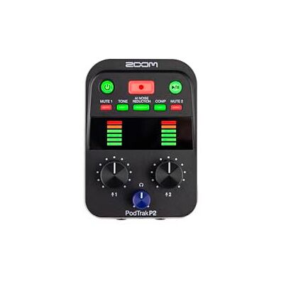 Zoom PodTrak P2 Mobiele podcast-recorder met 2 micro-USB-poorten, podcasting-mixer en interface voor professionele opnames onderweg, zwart Zoom PodTrak P2 Mobiele podcast-recorder met 2 micro-USB-poorten, podcasting-mixer en interface voor professionele opnames onderweg, zwart