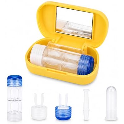 Vision Reiskit Geel Harde Lenzen/RGP Lenzen Case Contactlenzen RGP Spiegel & Zuignap Vision Reiskit Geel Harde Lenzen/RGP Lenzen Case Contactlenzen RGP Spiegel & Zuignap