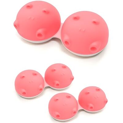 SPORTS WORLD VISION Contactlenzendoosjes met nijlpaardmotief Draagtas voor contactlenzen met schattig dierenpatroon Lichtgewicht reisetui met uniek ontwerp, Roze, Hippo stijl SPORTS WORLD VISION Contactlenzendoosjes met nijlpaardmotief Draagtas voor contactlenzen met schattig dierenpatroon Lichtgewicht reisetui met uniek ontwerp, Roze, Hippo stijl