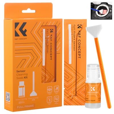 K&F CONCEPT 10 stuks reinigingspads voor volledig frame sensor 24 mm + 20 ml reiniger K&F CONCEPT 10 stuks reinigingspads voor volledig frame sensor 24 mm + 20 ml reiniger