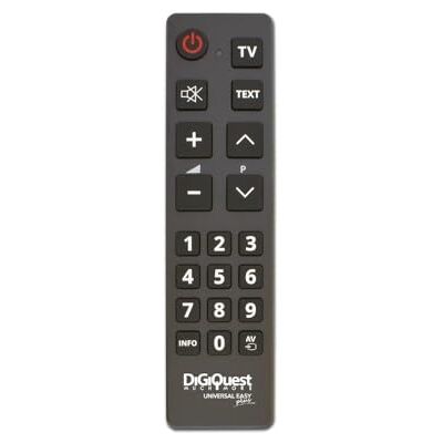 DIGIQUEST Digitale Easy universele tv-afstandsbediening met grote toetsen, eenvoudig te bedienen, ideaal voor hotels, ziekenhuizen, EHPAD en ouderen. DIGIQUEST Digitale Easy universele tv-afstandsbediening met grote toetsen, eenvoudig te bedienen, ideaal voor hotels, ziekenhuizen, EHPAD en ouderen.