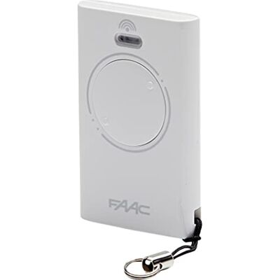FAAC 787007 XT2 433 SLH, 2-kanaals zender, afstandsbediening, poortautomatisering, 433 MHz, wit FAAC 787007 XT2 433 SLH, 2-kanaals zender, afstandsbediening, poortautomatisering, 433 MHz, wit