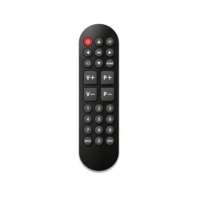 CGV Fidelio Easy 5 universele tv-afstandsbediening met meerdere merken zonder speciale grove toetsprogrammering voor senioren: afstandsbediening voor Samsung, LG, Sony, Philips en PANASONIC tv's. CGV Fidelio Easy 5 universele tv-afstandsbediening met meerdere merken zonder speciale grove toetsprogrammering voor senioren: afstandsbediening voor Samsung, LG, Sony, Philips en PANASONIC tv's.