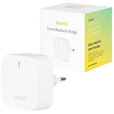 Hombli Smart Bluetooth Bridge, draadloze afstandsbediening gateway voor bewegingsmelder en contactsensor met app-functie, eenvoudige installatie, compatibel met Google, Alexa en Siri Hombli Smart Bluetooth Bridge, draadloze afstandsbediening gateway voor bewegingsmelder en contactsensor met app-functie, eenvoudige installatie, compatibel met Google, Alexa en Siri