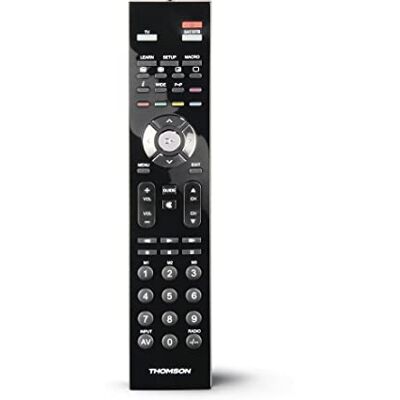 Thomson Universele 2-in-1 afstandsbediening "ROC 2411" (afstandsbediening met leerfunctie, geschikt voor twee apparaten, voor meer dan 1.000 merken), zwart Thomson Universele 2-in-1 afstandsbediening "ROC 2411" (afstandsbediening met leerfunctie, geschikt voor twee apparaten, voor meer dan 1.000 merken), zwart
