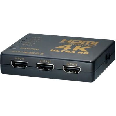 Maxtrack CS 1-5 L HDMI-schakelaar met afstandsbediening, zwart Maxtrack CS 1-5 L HDMI-schakelaar met afstandsbediening, zwart