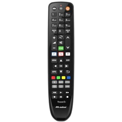 Meliconi Gumbody Personal 5+ PANASONIC TV-afstandsbediening vervangt de reeds voorgeprogrammeerde originele afstandsbediening Schokbestendige rubberen behuizing Meliconi Gumbody Personal 5+ PANASONIC TV-afstandsbediening vervangt de reeds voorgeprogrammeerde originele afstandsbediening Schokbestendige rubberen behuizing