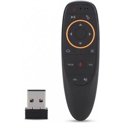 Bewinner Draadloze afstandsbediening 2,4 G, 17 toetsen draadloos voor smart-tv/Android TV settopbox/pc, geïntegreerde 6-assige gyroscoop Bewinner Draadloze afstandsbediening 2,4 G, 17 toetsen draadloos voor smart-tv/Android TV settopbox/pc, geïntegreerde 6-assige gyroscoop