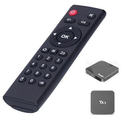 Zunate Vervangende afstandsbediening voor Android tv-box, siliconen knop, ABS-behuizing, compatibel met Tanix TX5 Max TX3 Max TX6 TX92 Zunate Vervangende afstandsbediening voor Android tv-box, siliconen knop, ABS-behuizing, compatibel met Tanix TX5 Max TX3 Max TX6 TX92