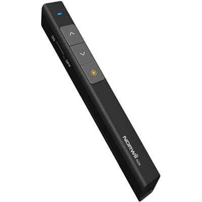 Norwii N26 Presentatieaanwijzer met bedieningsbereik 100 m, draadloze presentator 2,4 GHz PPT-presentator PowerPoint Clicker presentatie Clicker Slide Remote Norwii N26 Presentatieaanwijzer met bedieningsbereik 100 m, draadloze presentator 2,4 GHz PPT-presentator PowerPoint Clicker presentatie Clicker Slide Remote