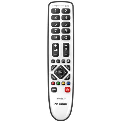 Meliconi Gumbody Praktische 2+ universele afstandsbediening 2-in-1 met rubberen behuizing voor 1 tv en 1 outdoor decoder Meliconi Gumbody Praktische 2+ universele afstandsbediening 2-in-1 met rubberen behuizing voor 1 tv en 1 outdoor decoder