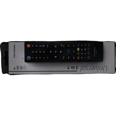 Metronic Zap + IR Wireless Press Buttons Black Remote Control Afstandsbediening (IR Draadloos, Zwart, DTT, Sky, TV, Universal, Drukknoppen) Metronic Zap + IR Wireless Press Buttons Black Remote Control Afstandsbediening (IR Draadloos, Zwart, DTT, Sky, TV, Universal, Drukknoppen)